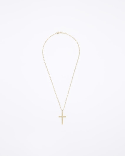 Gold plated cross necklace