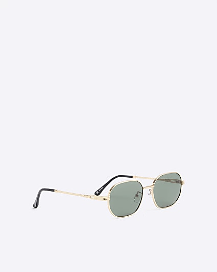 Gold hexagonal sunglasses