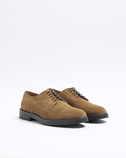 Premium Tan Suede Casual Wide Fit