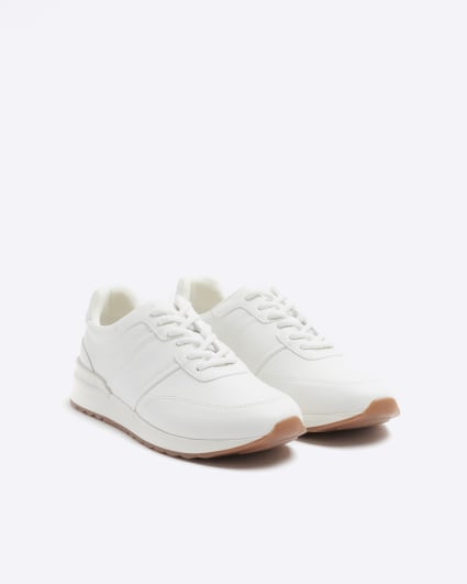 White plain trainers