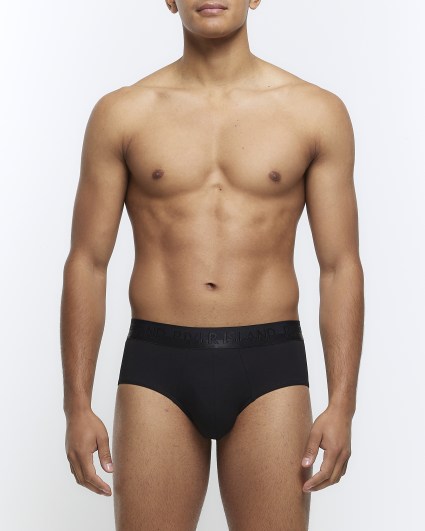 4PK black cotton stretch briefs