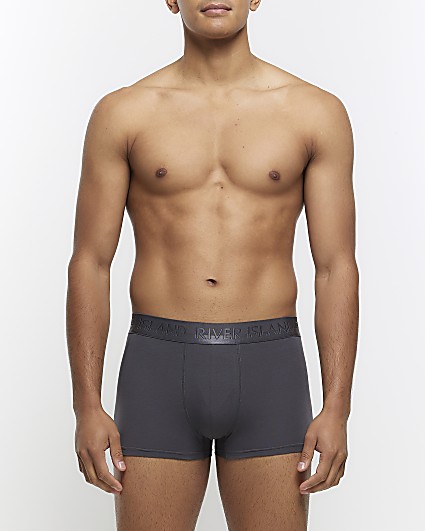 4PK grey RI cotton stretch trunks