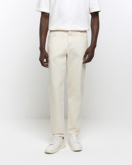Ecru Holloway Road tapered fit jeans