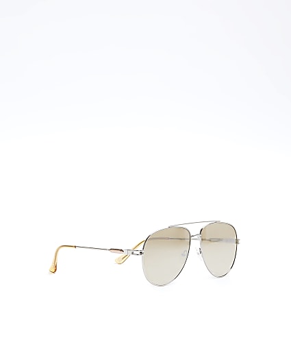 Silver Aviator Sunglasses
