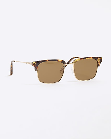 Brown tortoise square sunglasses