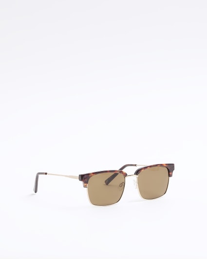Brown tortoise square sunglasses