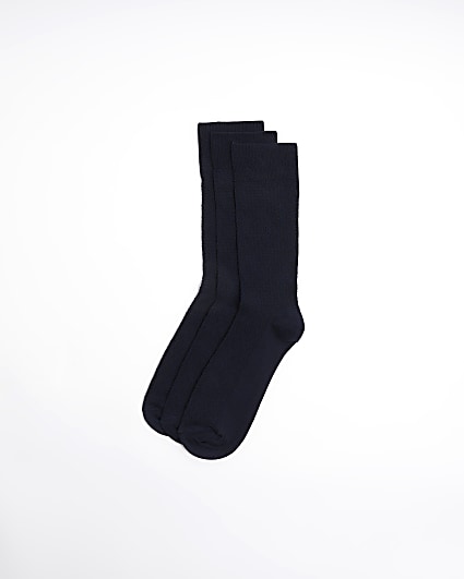 3PK Navy ankle Bamboo socks