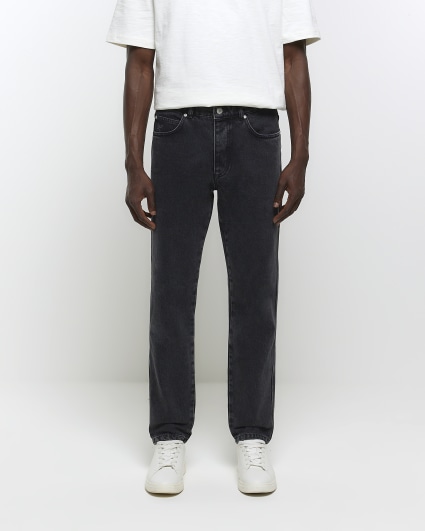 Black Holloway Road tapered fit jeans