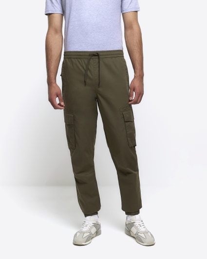 Men's athletic fit khaki hot sale pants