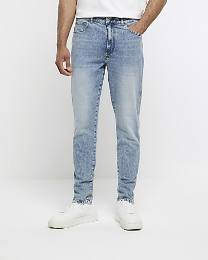 Light blue tapered jean