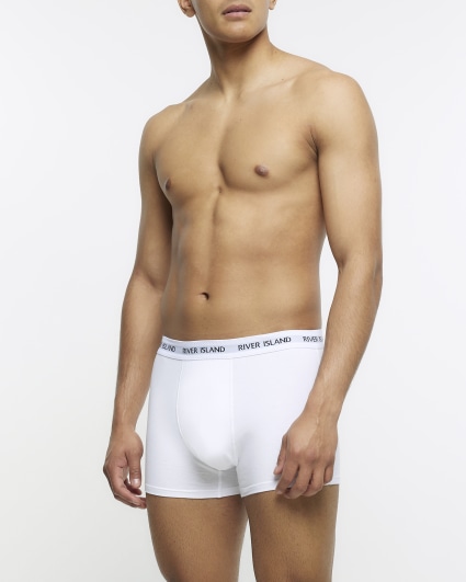 4PK White RI cotton stretch trunks