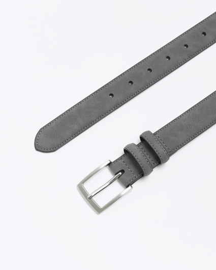 Grey suit belt