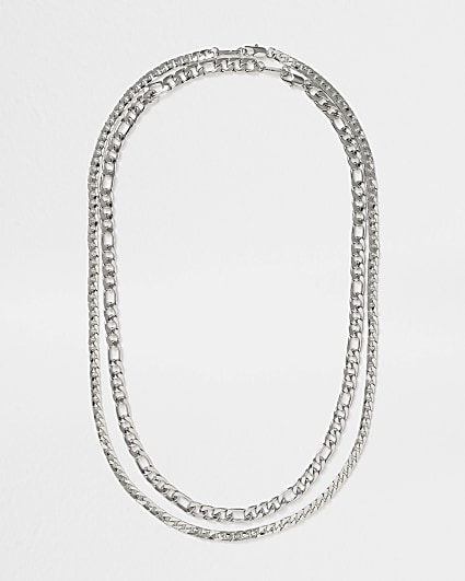 Silver 2 row necklace