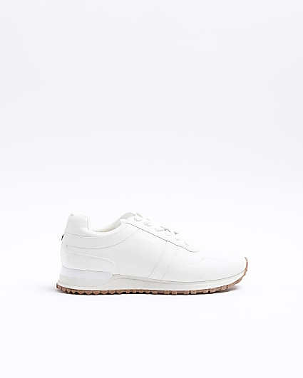 White embossed trainers