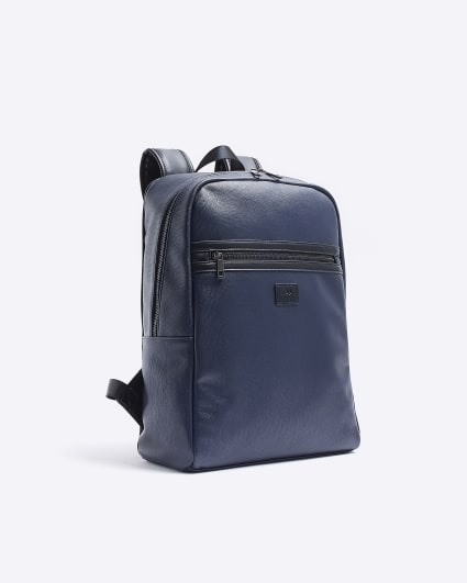 Navy pebbled rucksack