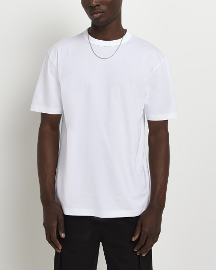 5PK white regular fit t-shirts