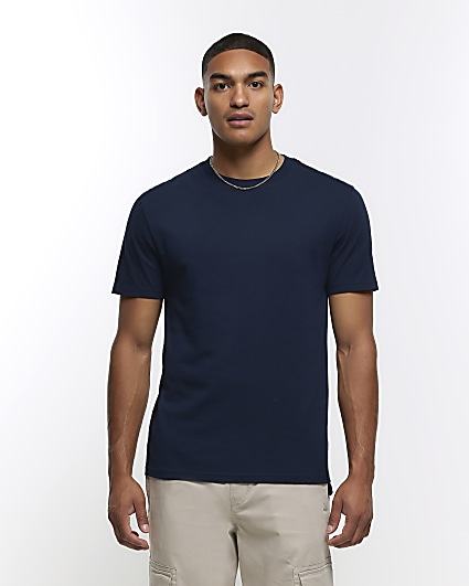 5PK navy slim fit t-shirts