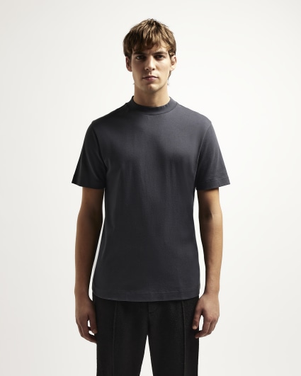 Grey RI Studio Slim fit High Neck T-shirt