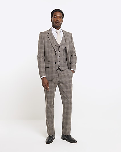 Grey Plaid Suit with Red Tie Outfits (22 ideas & outfits)