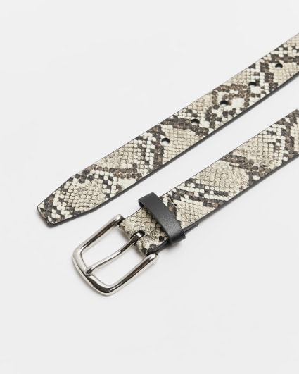 Stone Snake Print Belt