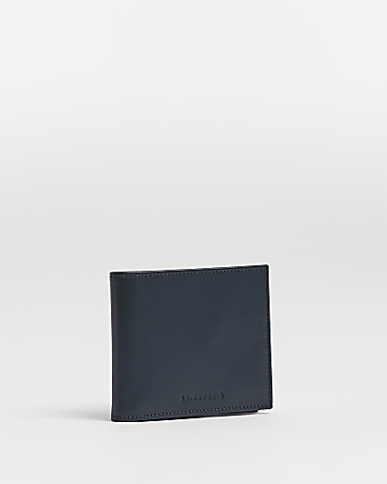 Teal leather bifold wallet