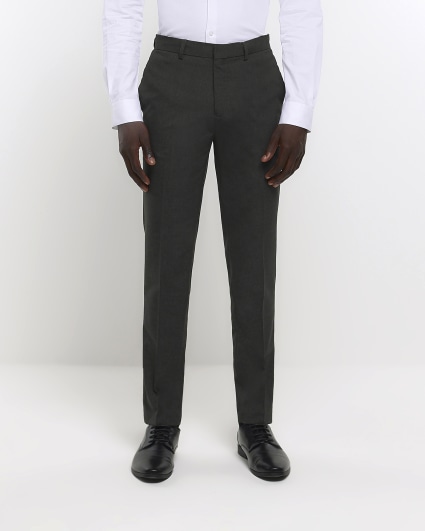 Dark grey skinny fit smart trousers