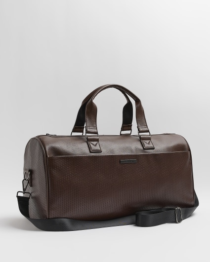 Mens faux hot sale leather holdall