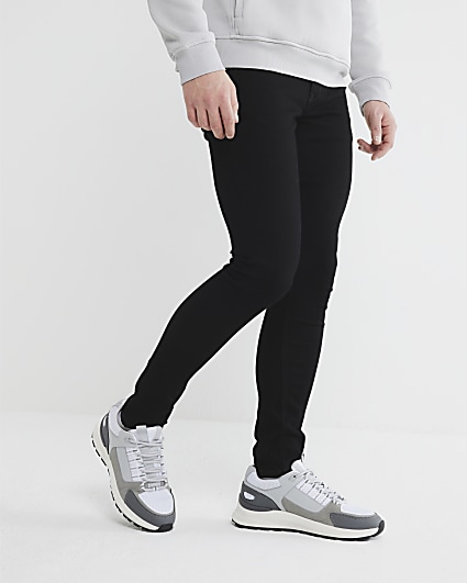 Mens black super spray on store skinny jeans