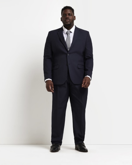 Big & tall navy skinny fit twill suit jacket