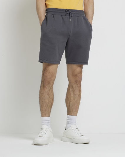 Grey RI slim fit jersey shorts