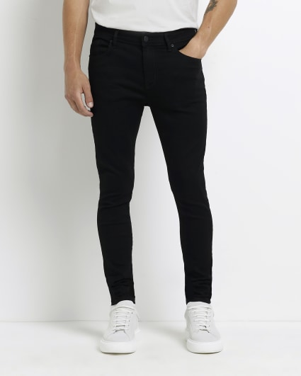 Black spray on skinny fit jeans