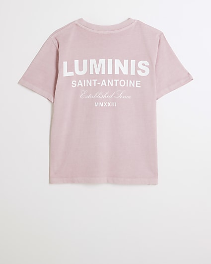 Pink Luminis graphic t-shirt