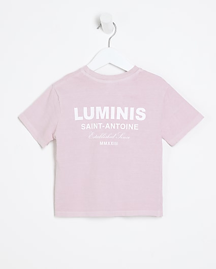 Mini pink Luminis graphic t-shirt