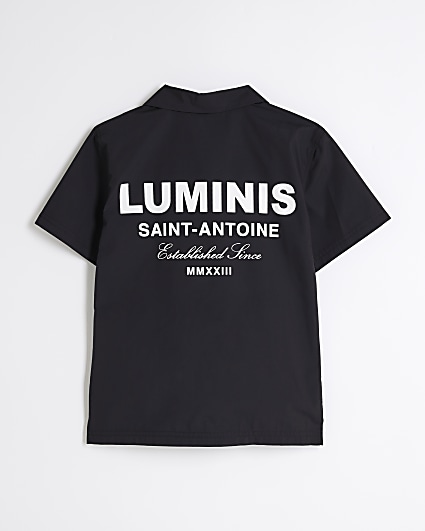 Boys black Luminis graphic shirt