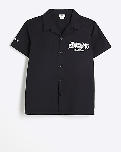 Boys black Luminis gothic graphic shirt