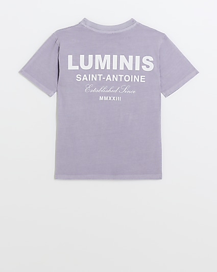 Purple Luminis graphic t-shirt