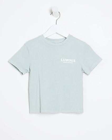 Mini boys green Luminis graphic t-shirt