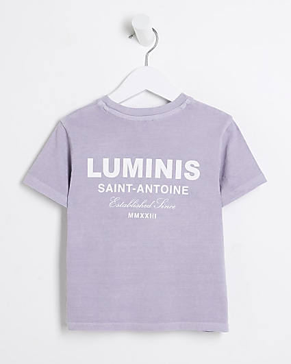 Mini purple Luminis graphic t-shirt