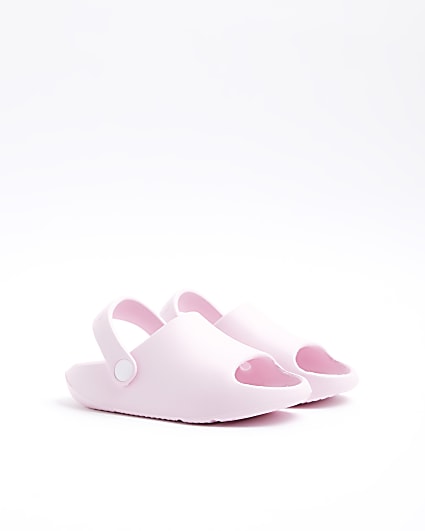 Mini girls pink moulded slider shoes