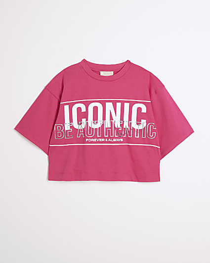 Girls pink active t-shirt