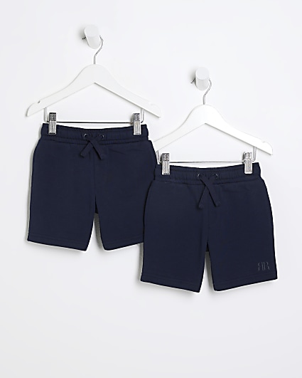 Mini boys navy shorts 2 pack