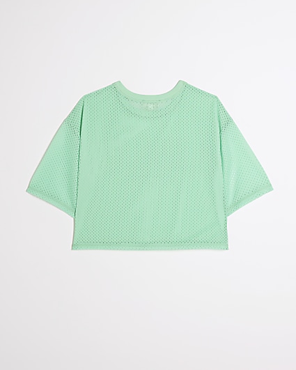 Girls green RI Active mesh back t-shirt