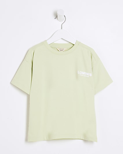 Mini boys lime green graphic t-shirt