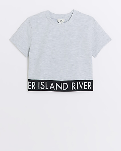 Girls grey RI waistband top