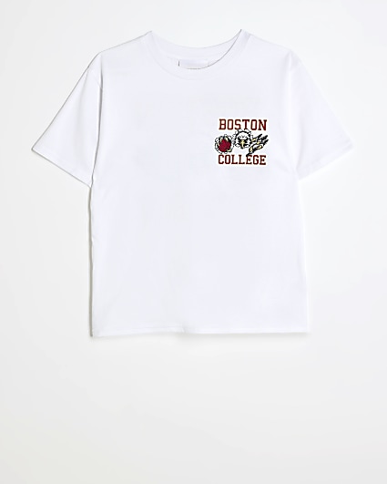 Boys white Boston College t-shirt