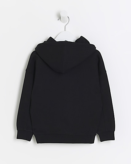 Mini boys black essentials hoodie