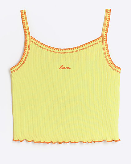 Girls lime whipstitch cami