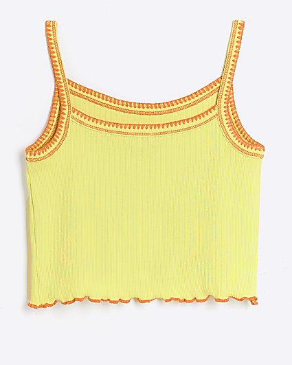 Girls lime whip stitch cami