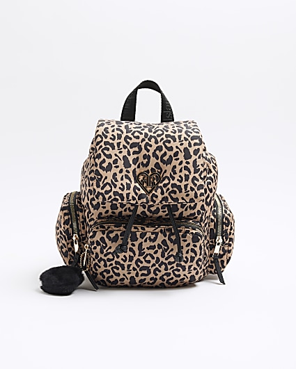 Girls leopard backpack