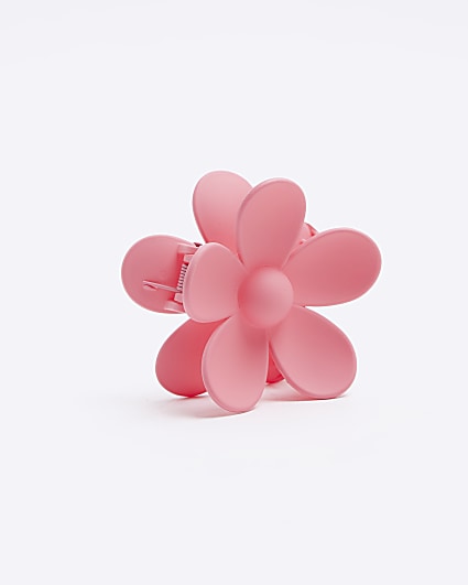 Girls Pink Flower Hair Clip